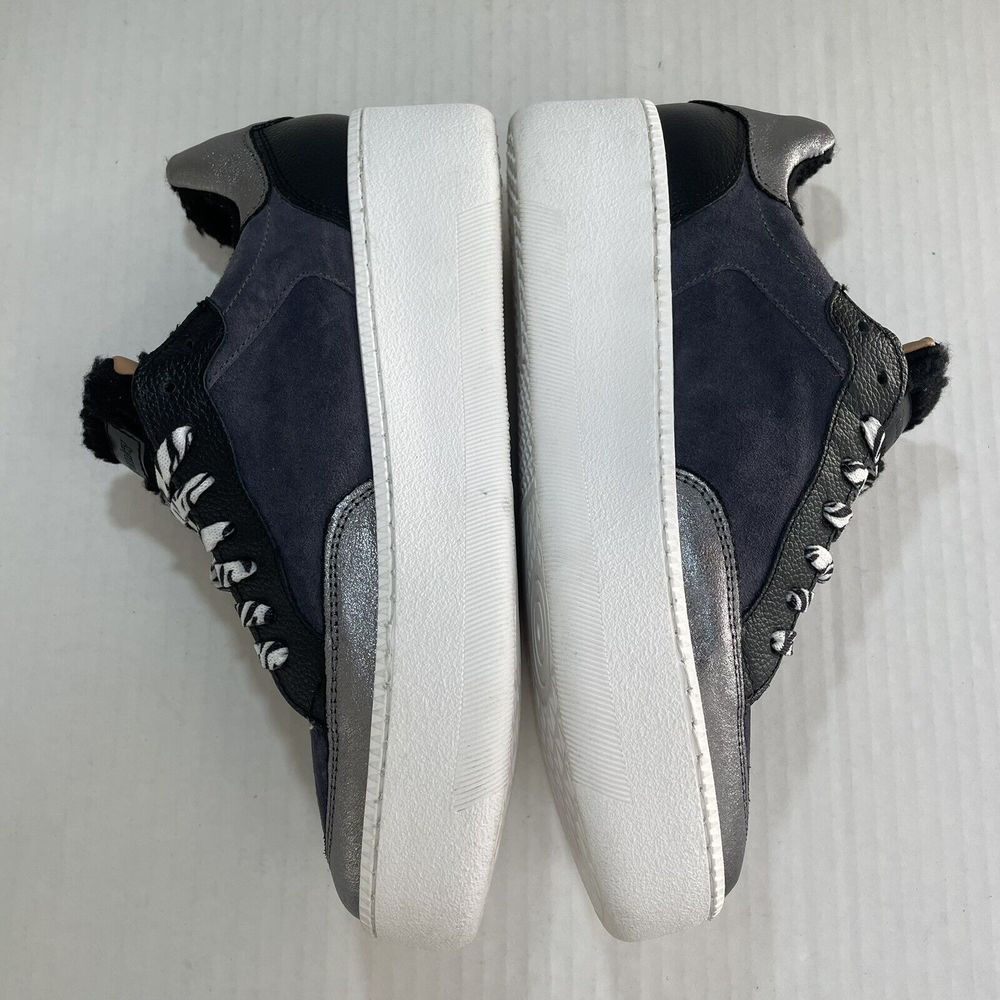 RUSSELL & BROMLEY PARK LACE Lace Up Platform Sneakers Shearling Trim EU 42 US 11 - Picture 3 of 14